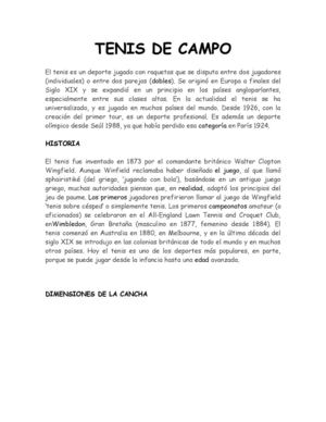 TENIS DE CAMPO 