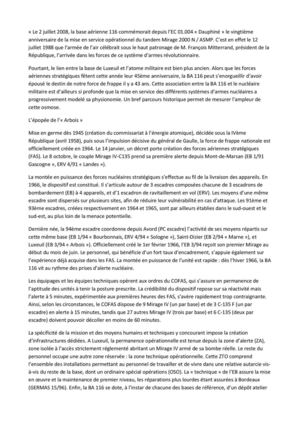 le role de la base aerienne 116