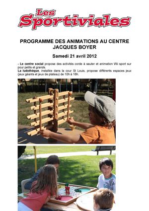 Sportiviales 2012 au centre Jacques Boyer