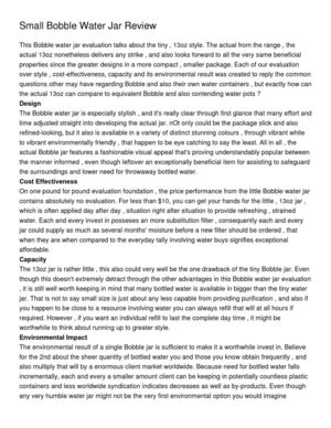 Small Bobble Water Jar Review