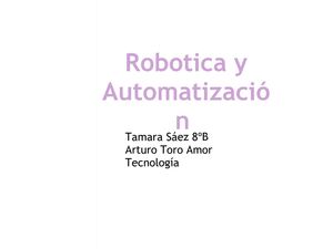 Robotica y automatizacion 