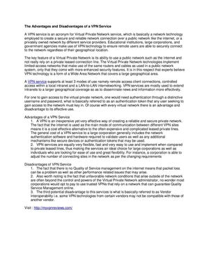 The Advantages and Disadvantages of a VPN Service 