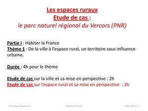 Etude cas :  Le PNR du Vercors