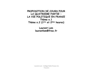 La vie politique en France