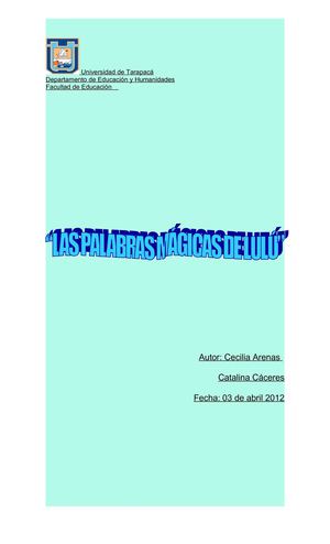 Las palabras magicas de lulu