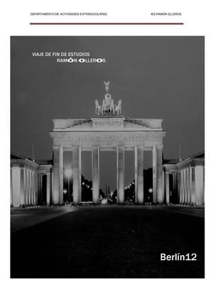 Guía Viaje Fin de Curso. Berlín 2012.