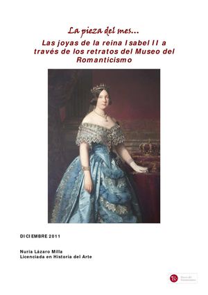 Pieza del mes: las joyas de Isabel II a través de los retratos del Museo del Romanticismo