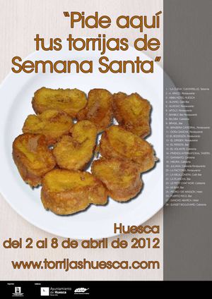 Cartel Torrijas en Huesca