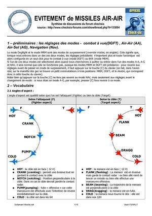 EVITEMENT DES MISSILES AIR AIR