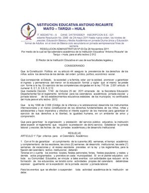 RESOLUCIONES ANTONIO RICAURTE - MAITO