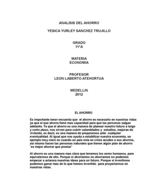 analisis del ahorro