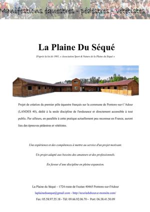 La Plaine du Séqué : Présentation 1