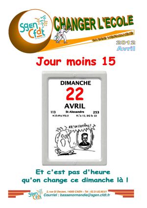 Changer l'Ecole, Avril 2012