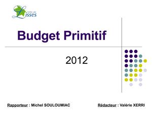Budget Primitif 2012