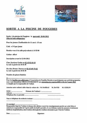 Sortie piscine avril 2012