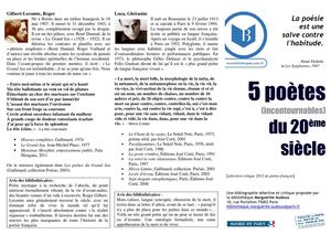 5 poètes (incontournables) du XXème