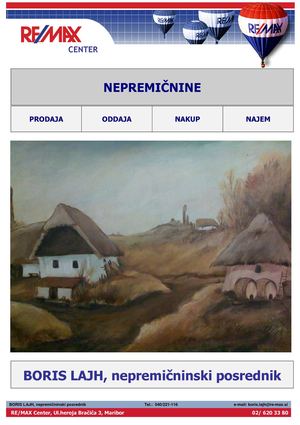 PONUDBA NEPREMIČNIN, RE/MAX, Boris Lajh