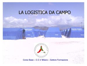 logistica tendopoli di protezione civile