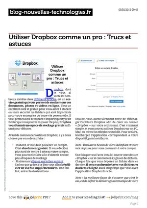 03 - Trucs et astuces pour Dropbox