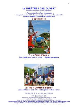Théâtre A Ciel Ouvert - Créations sur l'Eau