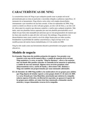 Características de ning