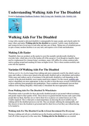 Walking Aids For The Disabled 