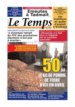 Le Temps d'Algérie Edition du Dimanche 08 Avril 201