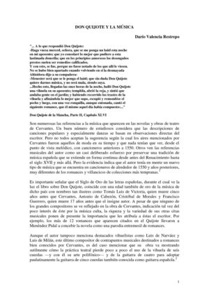 Don Quijote y la música