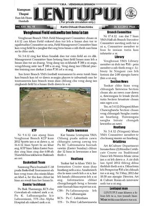 Venghnuai Branch YMA Chanchinbu : Lentupui 8 April