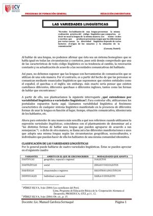 LAS VARIEDADES LINGUÍSTICAS_RU_ucv_2011_2
