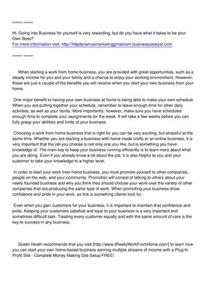 Great Opportunities With a Work From Home Business
