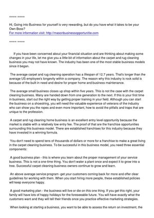 A Profitable Carpet Cleaning Business - Your Key to Long-Term Business Success