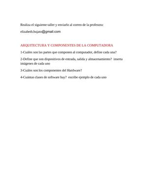 Arquitectura y componentes del computador