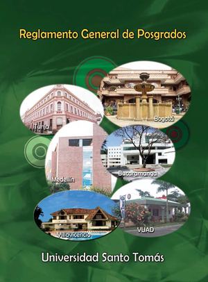 Reglamento General de Posgrados Universidad Santo Tomás