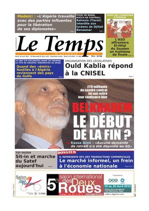 Le Temps d'Algérie Edition du Mardi 10 Avril 201