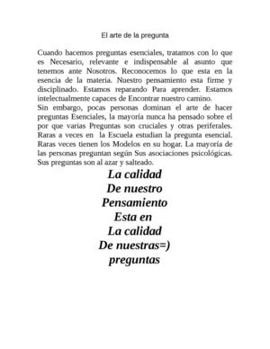 el arte de la preguntas