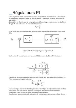 Regulateurs PI