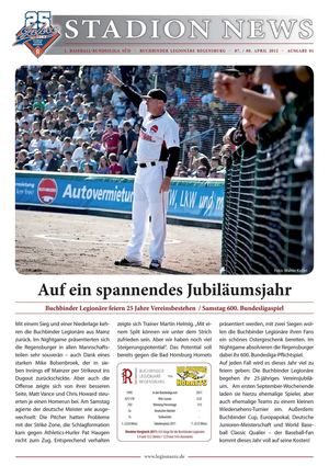 Stadionnews Nr. 01/2012 - Buchbinder Legionäre vs. Bad Homburg Hornets