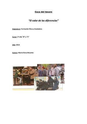 Caza del tesoro de Formación Ética y Ciudadana