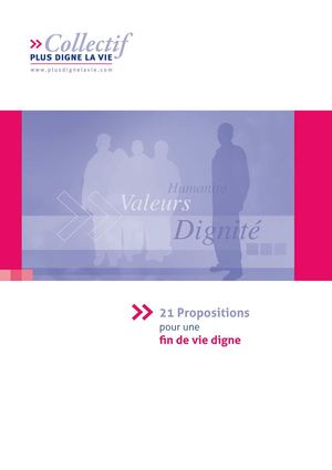 21 propositions pour une fin de vie digne