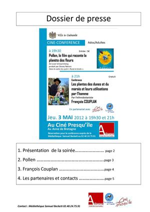 Jeudi 3 mai 2012 : François COUPLAN " Les plantes des dunes et du marais et leurs utilisations par l'homme