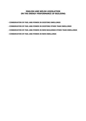 ENGLISH AND WELSH LEGISLATION