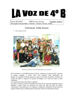 La Voz de 4º B (segundo número)