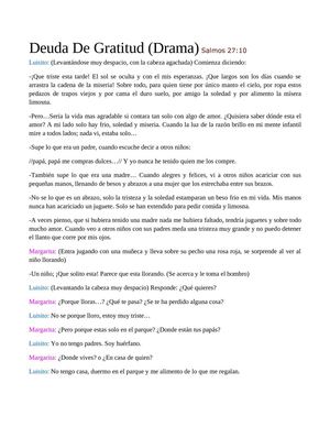 DEUDA DE GRATITUD