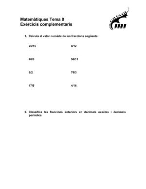 EXERCICIS COMPLEMENTARIS DE MATEMÀTIQUES T-8