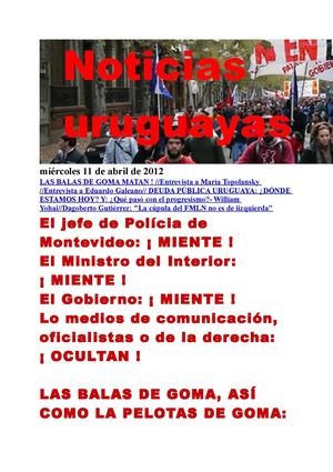 Noticias Uruguayas miércoles 11 de abril de 2012