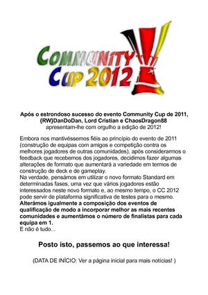 Community Cup 2012 - Portuguese Official Rules