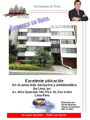 ALQUILER DPTO MIRO QUESADA #164, Dpto.1601