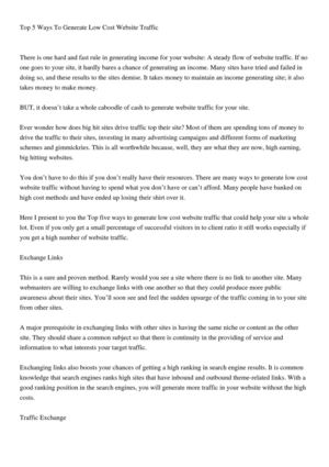 Top-5-Ways-To-Generate-Low-Cost-Website-Traffic