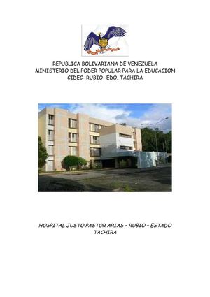 ESTRUCTURA ORGANIZACIONAL DEL HOSPITAL JUSTO PASTOR ARIAS